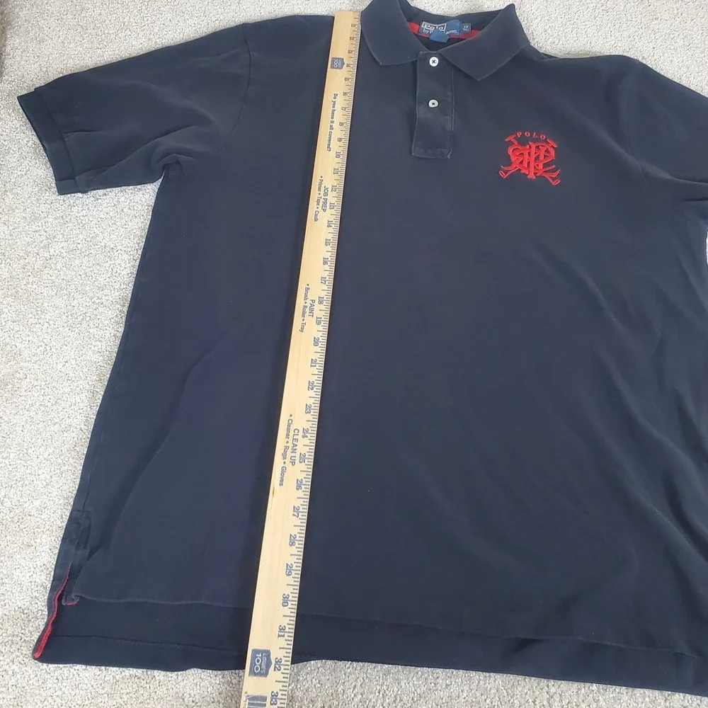 Polo Ralph Lauren Men's Polo Shirt SZ LT Black Crossed Mallet Crest‎ ShortSleeve